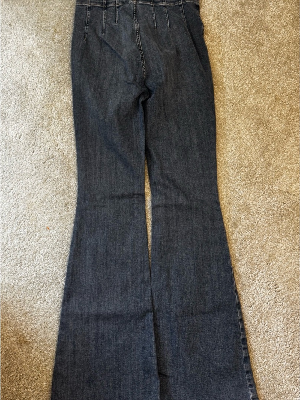 We The Free High-Waist Washed Blue Flare Jayde flare leg Jeans - Picture 6 of 6